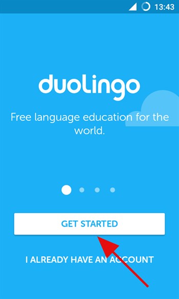 регистрация в duolingo