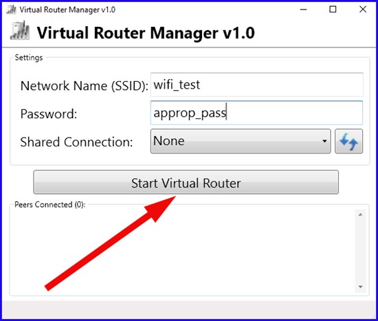 Start Virtual Router